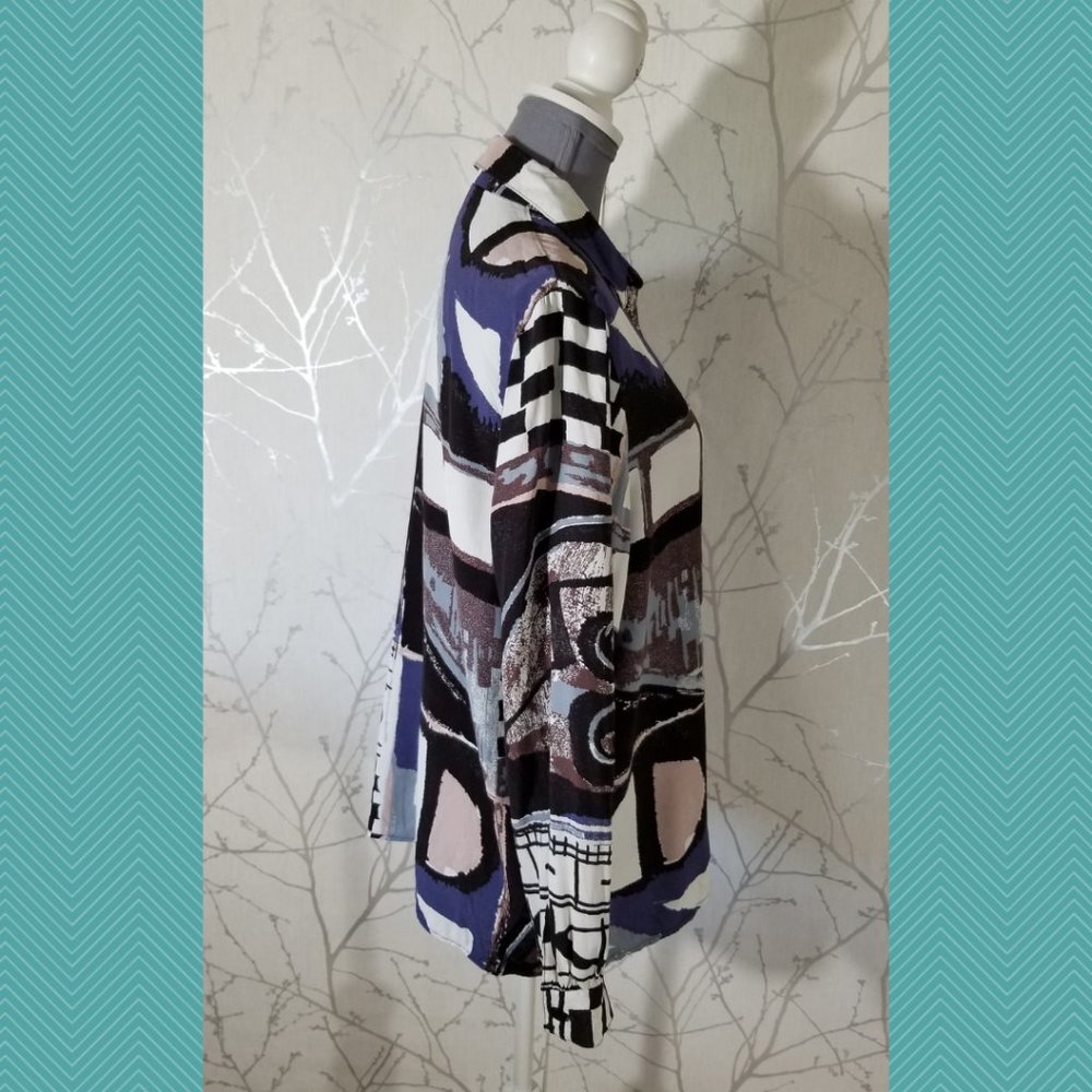 Steilmann Abstract Geometric Button Front Shirt - image 3